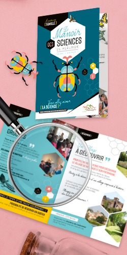 Création brochure du Manoir des Sciences de Réaumur par l'Agence de communication Morgane